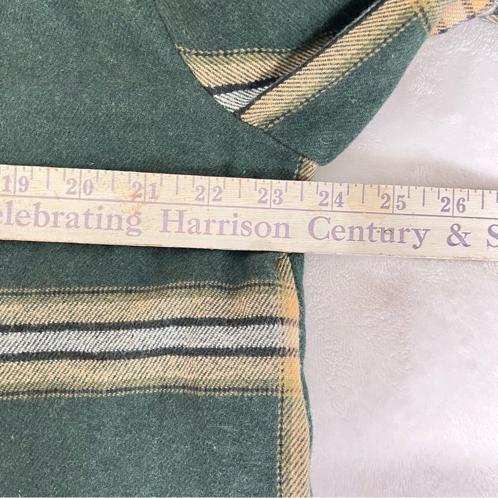 Wonderly Green Plaid Flannel Shirt Oversized Boyfriend Style XL - Picture 10 of 11